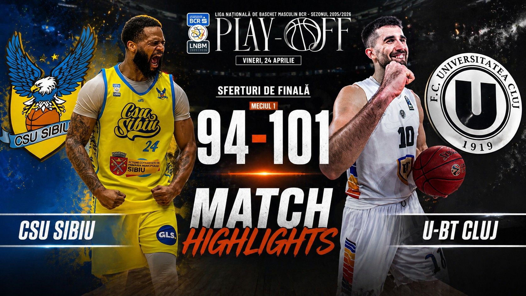 VIDEO HIGHLIGHTS: CSU Sibiu – U-BT Cluj-Napoca