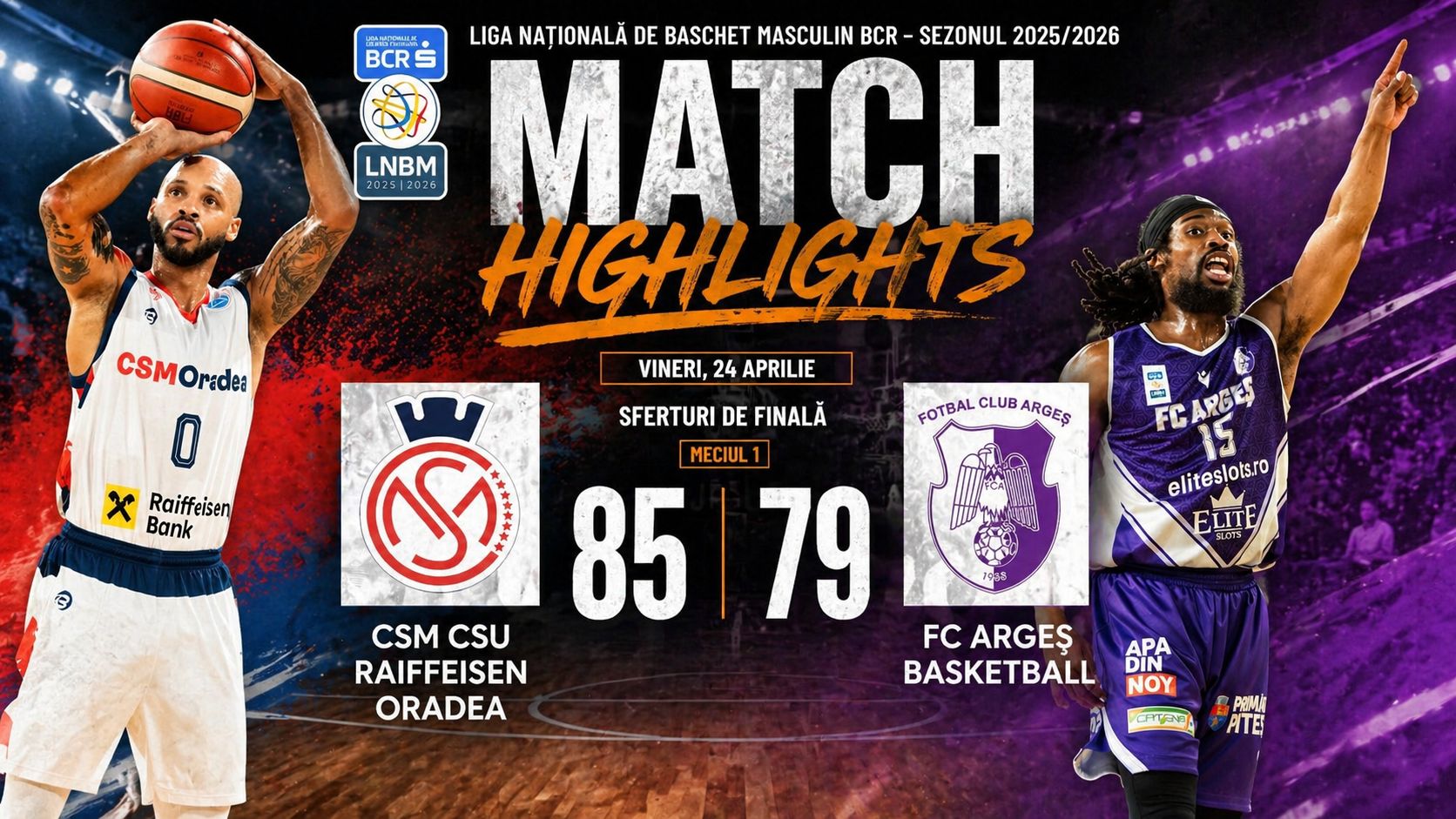 VIDEO HIGHLIGHTS: CSM CSU Raiffeisen Oradea – FC Argeș Pitești