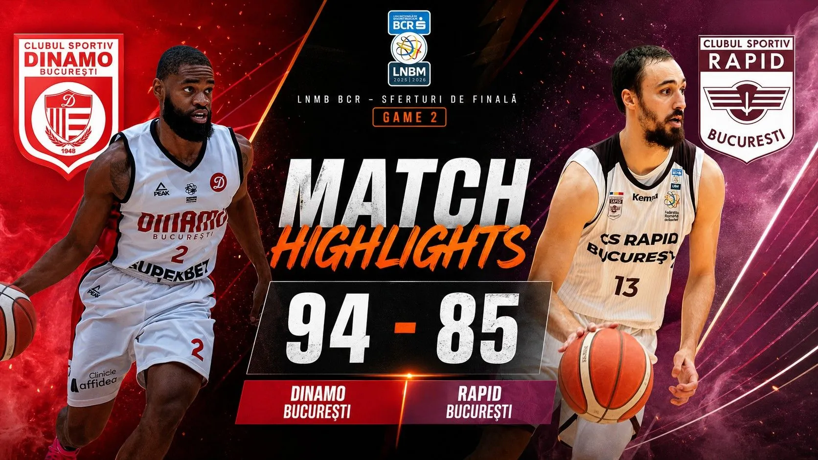 PLAYOFF HIGHLIGHTS: CS Dinamo București – CS Rapid București
