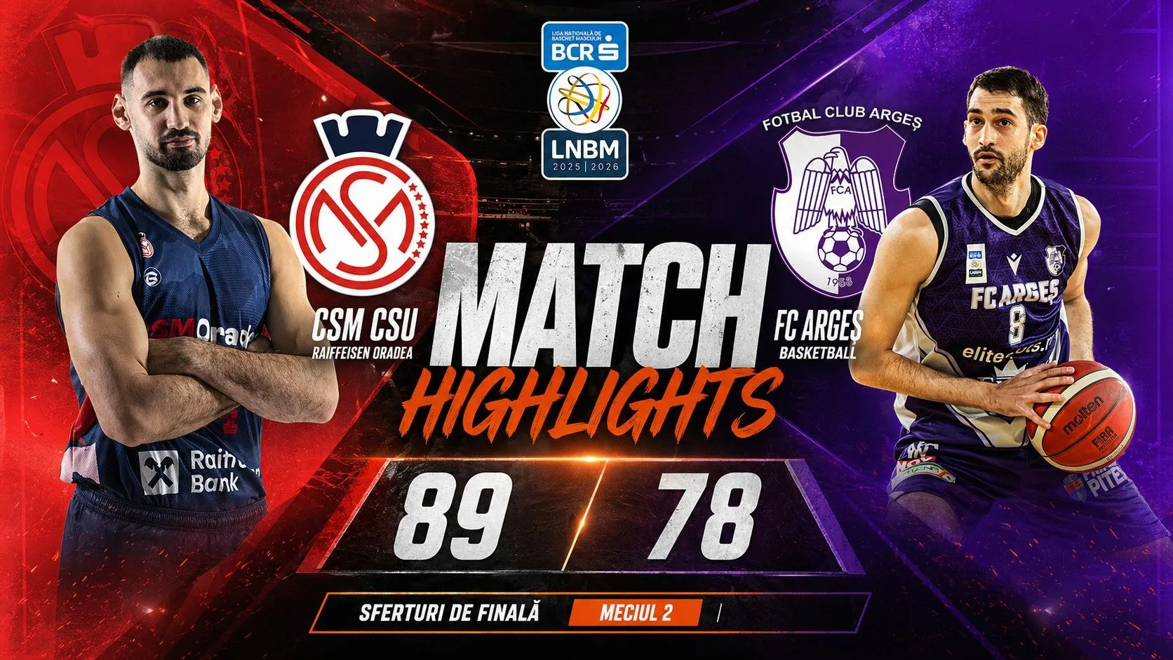 PLAYOFF HIGHLIGHTS: CSM CSU Raiffeisen Oradea – FC Argeș Pitești