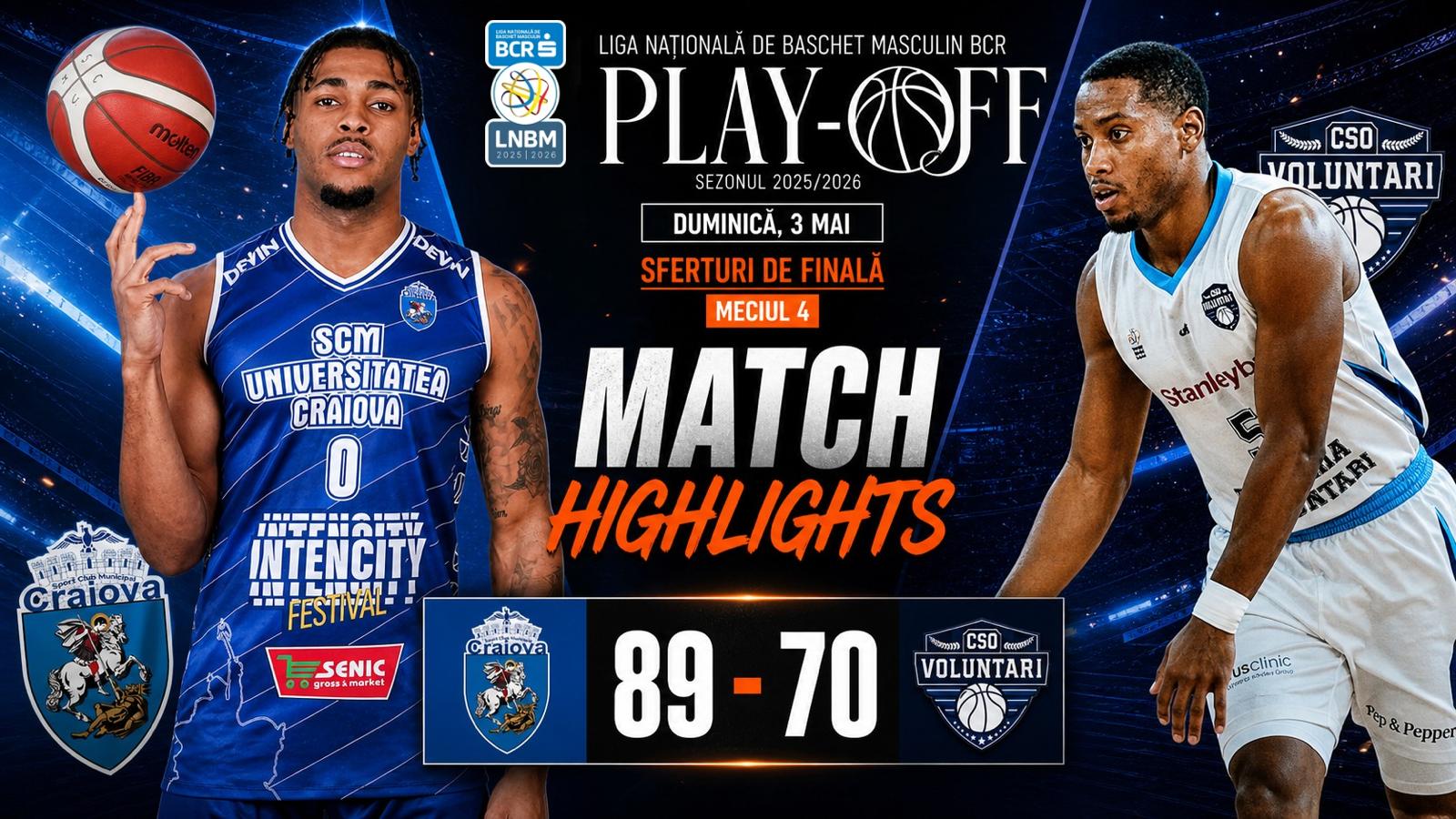 PLAYOFF HIGHLIGHTS: SCMU Craiova – CSO Voluntari