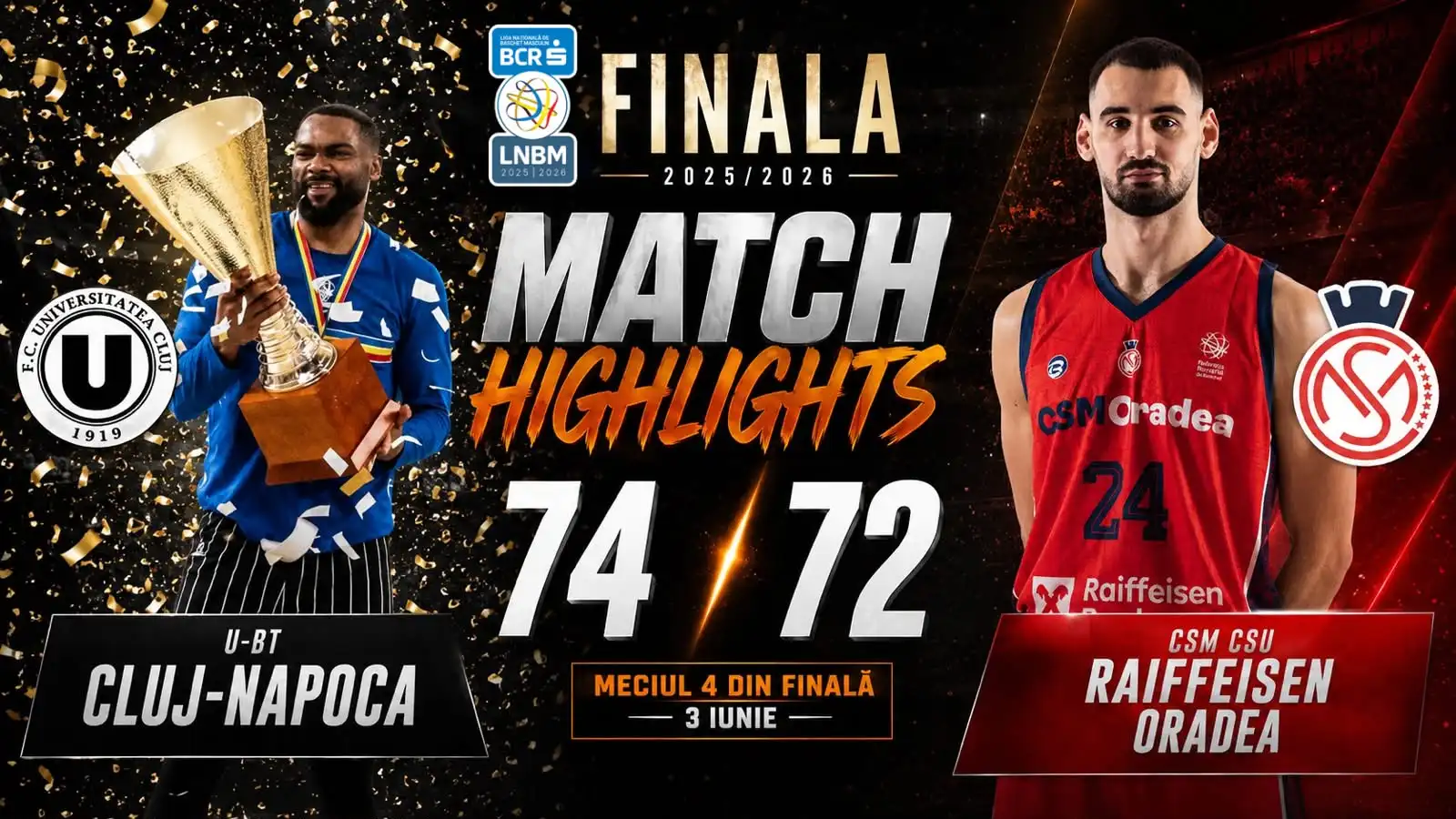 VIDEO HIGHLIGHTS: U-BT Cluj-Napoca – CSM CSU Raiffeisen Oradea
