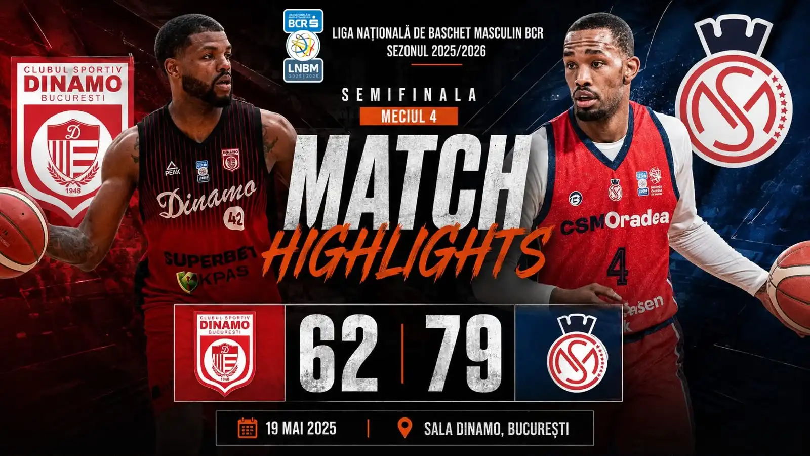 PLAYOFF HIGHLIGHTS: CS Dinamo București – CSM CSU Raiffeisen Oradea