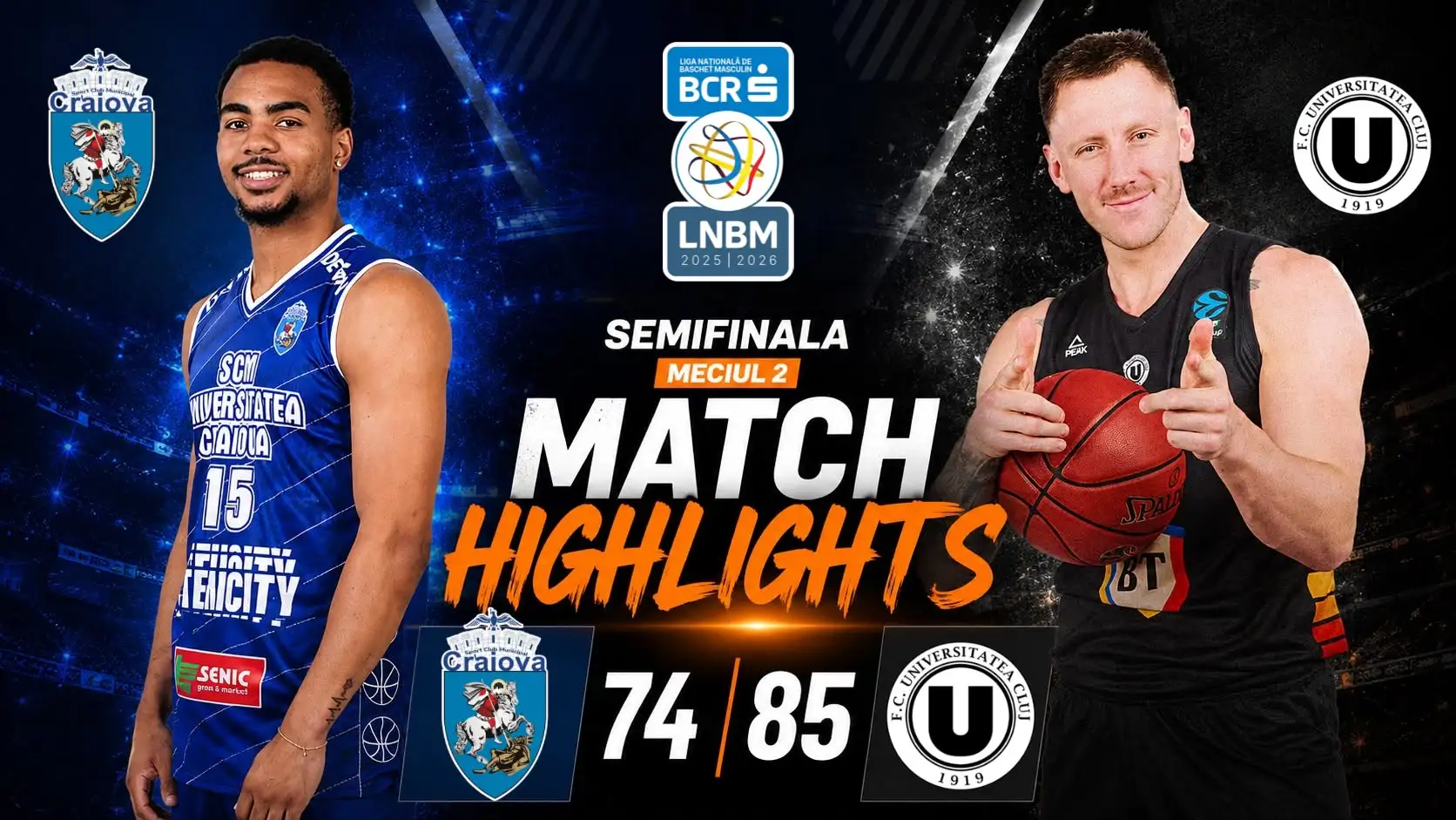 PLAYOFF HIGHLIGHTS: SCMU Craiova – U-BT Cluj-Napoca