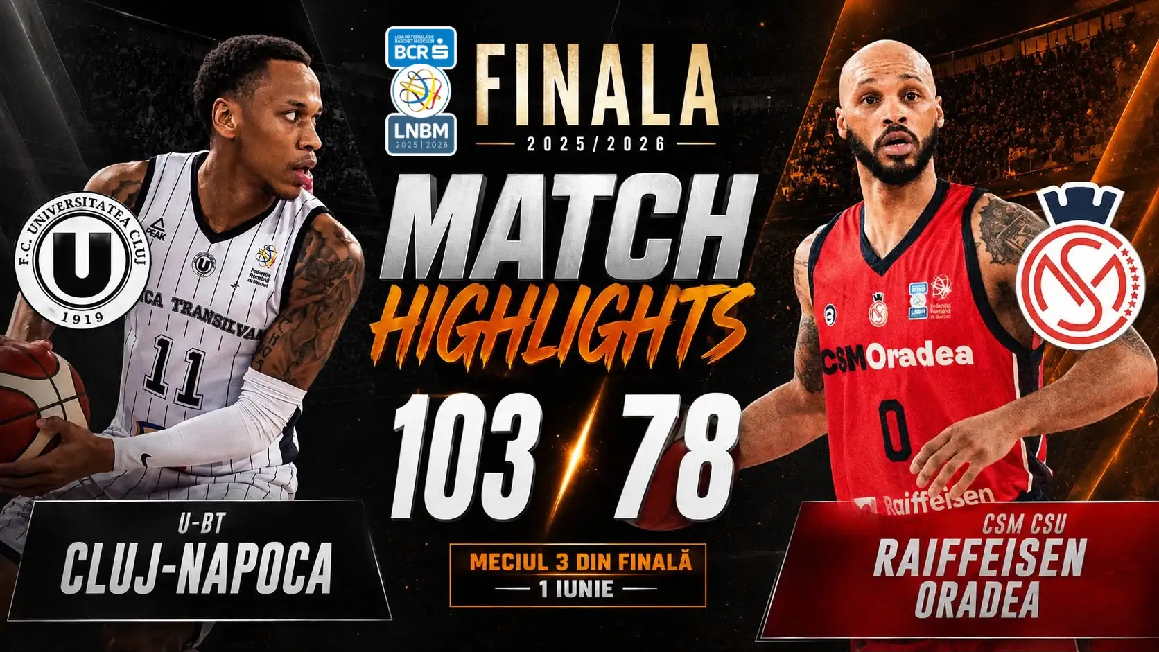 PLAYOFF HIGHLIGHTS: U-BT Cluj-Napoca – CSM CSU Raiffeisen Oradea