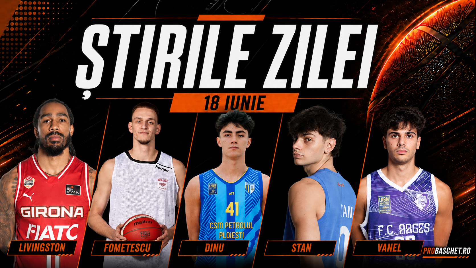 VIDEO Știrile zilei din baschet: 18 iunie | Bursa transferurilor | Cluj, Oradea, Pitești, Mureș, Voluntari, NCAA