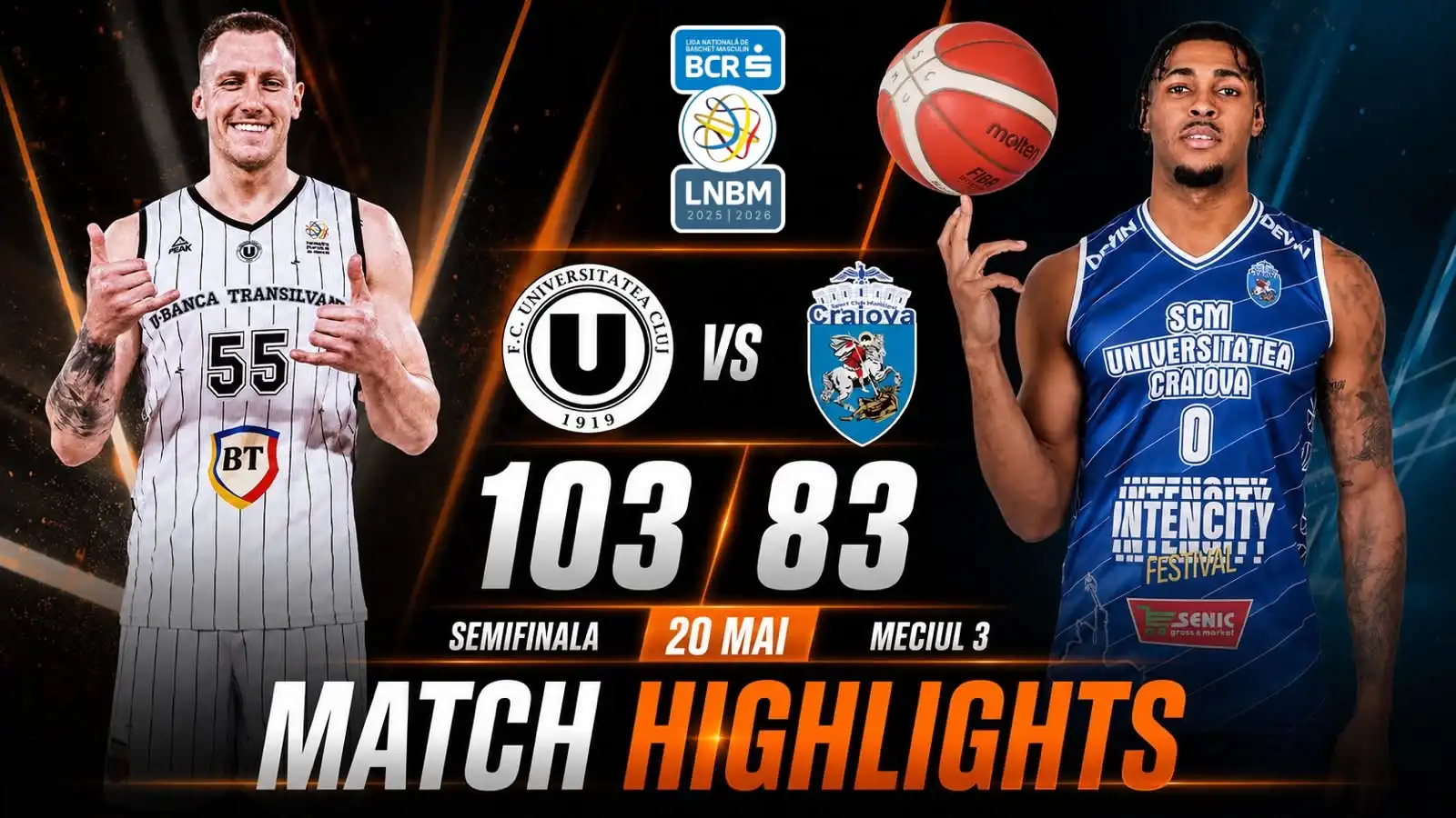 PLAYOFF HIGHLIGHTS: U-BT Cluj-Napoca – SCMU Craiova