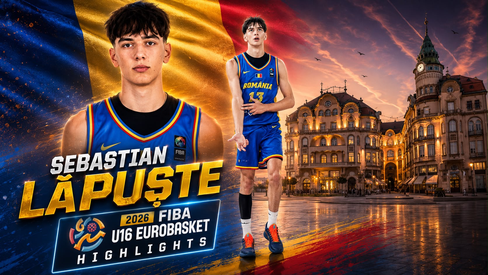 ÎN ASCENSIUNE: SEBASTIAN LĂPUȘTE – 2026 FIBA U16 EUROBASKET HIGHLIGHTS